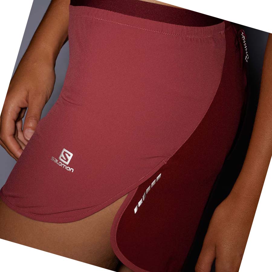 Bermudas Salomon CROSS 3'' Mujer Rojos | MX 2349MQZ